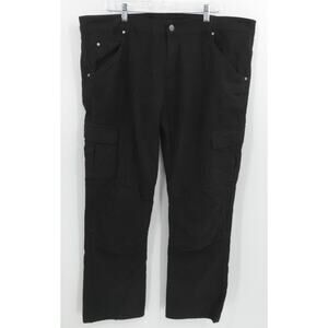 Iron Workers Jeans Mens 42x32 Black Denim Rider Cargo Pants Reinforce Knees